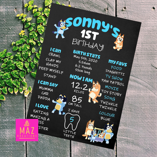 Bluey Birthday poster