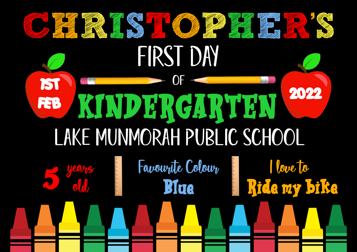 First Day of School poster - CHRISTOPHER THEME