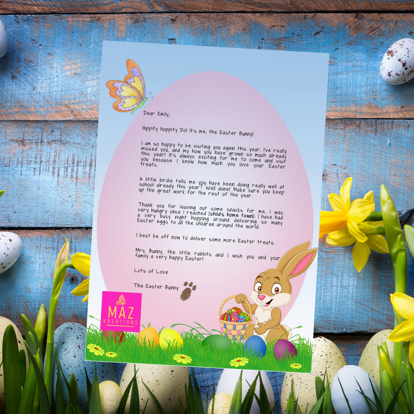 Easter Bunny letter